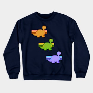 Three Colorful Dinosaurs Crewneck Sweatshirt